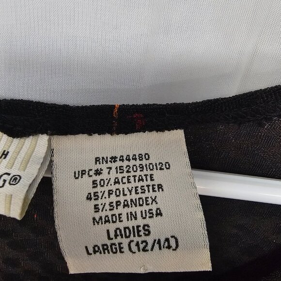 Vintage White Stag Tank Black Red Goth Grunge Fairy Whimsigoth Floral L - Picture 7 of 9